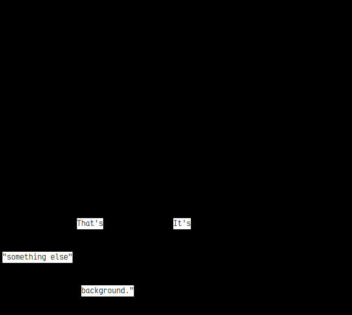 Diff poem from Now: That's It's "something else" background."