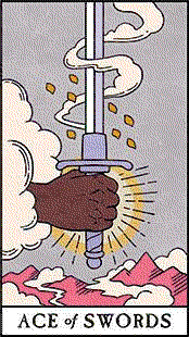 Ace of Swords from Modern Witch Tarot