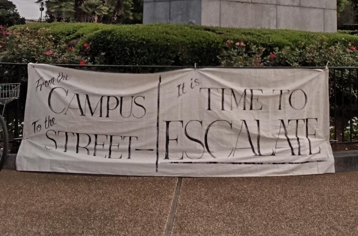 From the campus to the street, it's time to escalate